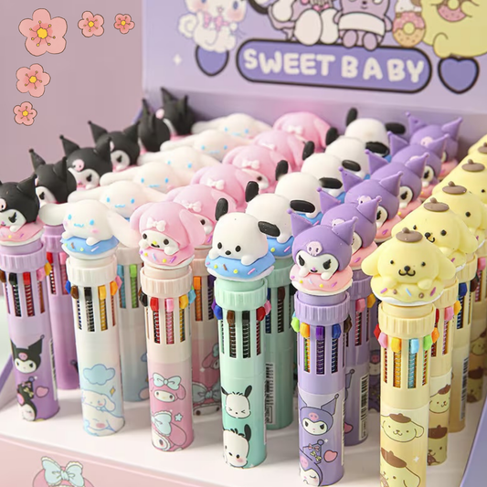 Caneta Multicor Sanrio 10 Cores