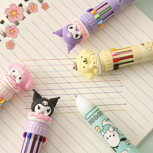 Caneta Multicor Sanrio 10 Cores